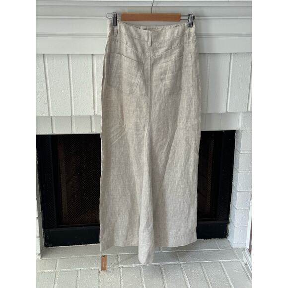 Reformation Tazz Linen Maxi Skirt Size 2 in Oatmeal NWT - Picture 5 of 12